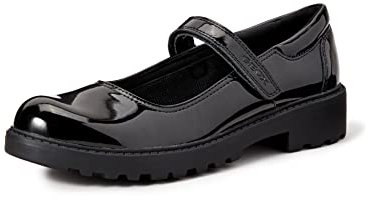 Geox Girl's J Casey Girl P Ballerina, Black, 6 UK