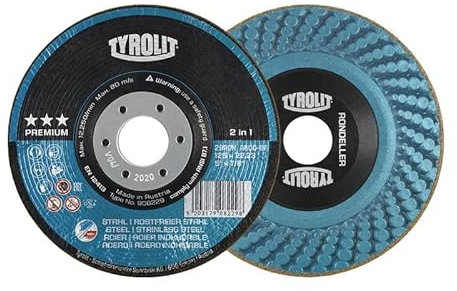 Tyrolit 57004 PREMIUM RONDELLER 2in1 Schruppscheibe, 29RON, A24Q-BF, 115 x 22,23 mm, 25 Stück