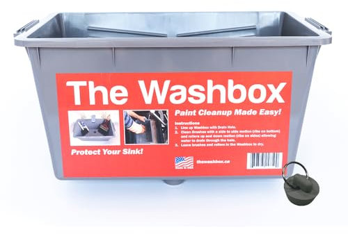 The Washbox Paint Tray for Brush Clean Up Large Insert for Sinks to Make Paint Cleanup Easy
