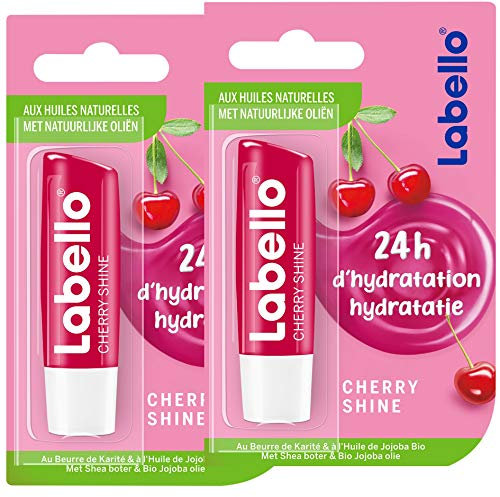 Labello Cherry Shine Lip Balm 5.5 ml Pack of 2