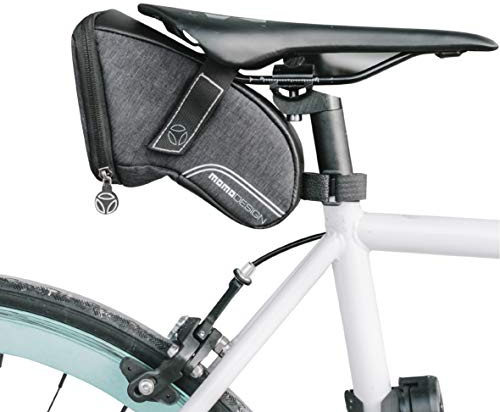 MOMO Design Bike SB01 Saddle Bag, Universal for Commuter Bicycle, Water Resistant Polyester, Reflective Piping, Versatile, Easy Access, 1.2L Capacity