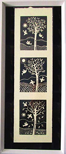 naturaleza3, grabado linóleo 64x18