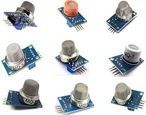 9 pz Modulo sensore di rilevamento gas MQ-2 MQ-3 MQ-4 MQ-5 MQ-6 MQ-7 MQ-8 MQ-9 MQ-135 Modulo sensore Sensore di gas Starter Kit