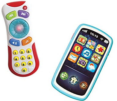 winfun Light & Sound Remote Control & Fun Sound Smart Phone Twin Pack | Suitable For Boys And Girls 9 Months +, Multicolor, 900095
