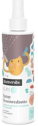 Suavinex, Spray per capelli per ragazze e bambini, senza risciacquo, pettine e districante senza tirare, fragranza Smoothie Frutta, senza allergeni, 96% ingredienti di origine naturale, da 3 a 10