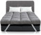 Linens World Grey Mattress Topper Double Bed - 10CM Extra Thick Double Mattress Topper - 1000GSM Filling Fiber - Luxurious Comfort, Hypoallergenic, Elastic Straps Pocket Thick