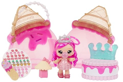 Yummiland Beauty Bag Playset + Lip Gloss Doll - Ice Cream Bag - Mit Exklusiver Bianca Bubblegum, Nagellack + Nagelsticker, Maniküre, Puppen-Spielset, Beauty-Spiel, Für Kinder ab 4 Jahren