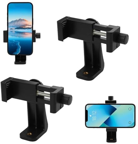 2 supporti per treppiedi smartphone, adattatore universale per selfie e monopiedi, girevole per formati orizzontali e verticali