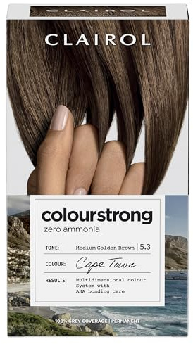 Clairol Colour Strong Permanent Hair Dye - 5.3 Medium Golden Brown