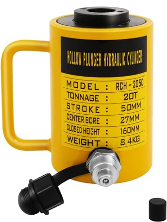 20T hydraulcylinder, separat ihålig hålkolv, slaglängd 160 mm, ihålig kolvcylinder, kolvväg, hydraulisk ram, enkelverkande 70 MPa