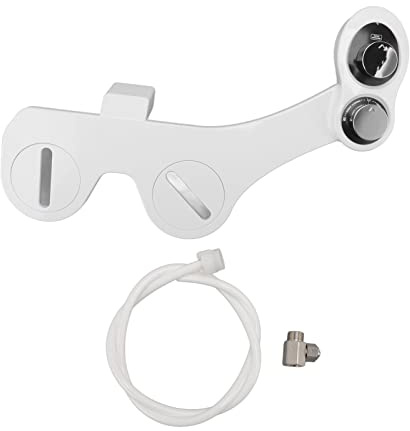 Accesorio para bidé para inodoro, rociador para limpieza delantera y trasera, agua fría con 2 boquillas retráctiles, perilla ajustable de fácil instalación para todos los