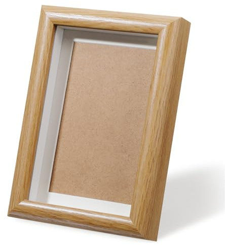 Ouligay Marco de fotos 3D para rellenar, 17 x 12 cm, marco de objetos 3D profundo de 2,7 cm, marco de fotos profundo para rellenar, caja de sombra para fotos, ramos, dibujos, recuerdos, obras de arte