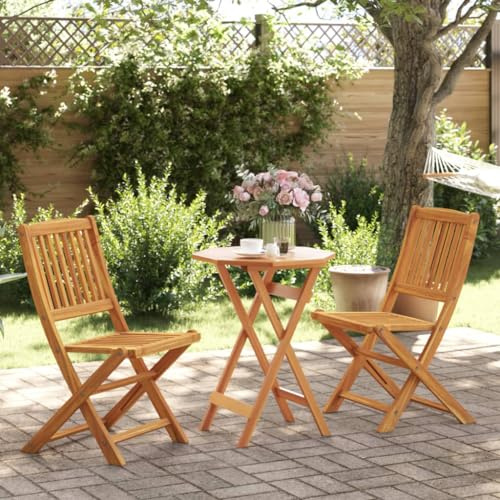 Mokuyary Ensemble de Bistro Pliable 3 pièce Mobilier C