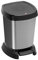 Rotho, Paso, Waste bin 6l for the bathroom with pedal and lid, Plastic (PP) BPA-free, carbon metallic, 6l (23,4 x 21,9 x 29,2 cm)