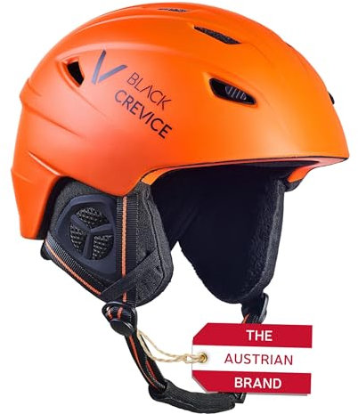 Black Crevice Erwachsene Skihelm Streif, matt orange/schwarz, L…