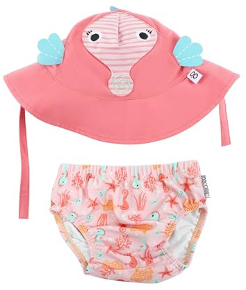 Set Baby Costumino Contenitivo + Cappellino - Cavalluccio Marino - UPF 50+ - M
