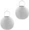 Qedertek Luces Solares LED Exterior Jardin, 2 Piezas 30cm Farolillos Solares Blanco Cálido pare Nailon, Impermeable Luces Decoración para Jardín, Casa, Bodas (Blanco Calido)