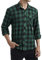 HISDERN Mens Checked Flannel Shirts Long Sleeve Casual Plaid Shirt for Men Lumberjack Shirts Button Down Regular Fit Green L