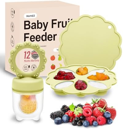 Baby Food Feeder & BPA-Free Storage Tray Set, Safe Feeding for Healthy Nutrition, Easy Release Silicone Tray for Homemade Purees