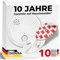 Rauchmelder mit Magnethalterung 10er Set - Rauchmelder ohne Bohren und Schrauben mit 10 Jahre Garantie - Rauchmelder Magnethalterung mit extra starken Klebepads