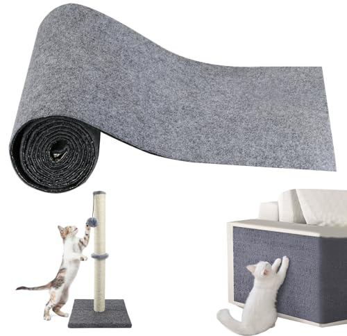 Tapis griffoir autocollant pour chat - 40 x 200 cm - Protection contre les rayures - Canapé - Tapis pour chat - Mur à gratter - Film de protection pour meubles