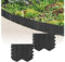 GARDENIX Einfach Zu Installierende Rasenkante Schwarz Kunststoff 5.15m - Beeteinfassung Ohne Graben - Beetumrandung Kunststoff Aus Recyceltem Material - Flexibel & Langlebig, Hergestellt in der EU
