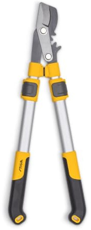 STIGA lopper télescopique à contournement - Coupe le bois frais jusqu'à 42 mm, guidon extensible, lame en acier japonais antiadhésif, poignée ergonomique, finition jaune, avec housse de protection.