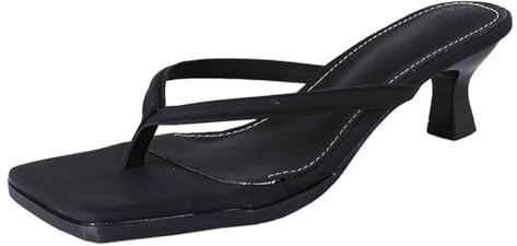 Chanclas con Tacón Separador de Dedos para Mujer, Zapatos Elegantes y Cómodos de Playa y Verano, Sandalias Antideslizantes