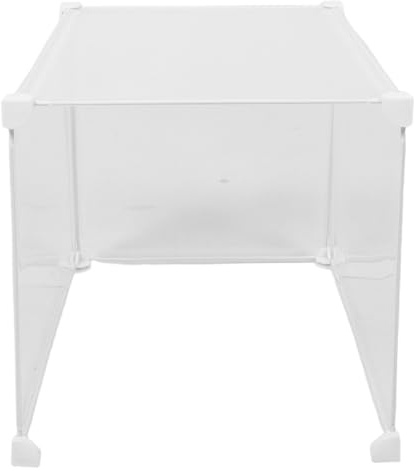 POPETPOP Protector Anti-Salpicaduras de Tres Lados Diseño Gatos Arenero de Tapa Transparente, Fácil de Limpiar Material PVC y Adecuado para Gatos y Pequeños Animales