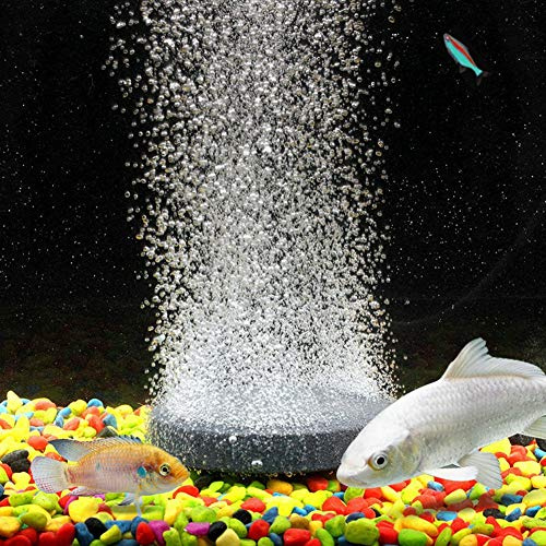 Stylebest Plaque D'oxygène D'aérateur de Pierre à Bulles pour Mini Pompe D'aquarium Hydroponique, Conception émeri Gris Exquise, Augmente L'oxygène Dissous, Idéal pour la Vie Aquatique (8 cm/3,1