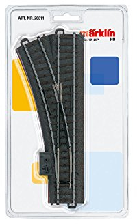 Märklin Start Up 20611 Model Railway Hand Switch Left Track H0 Length 188.3 mm