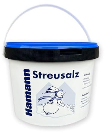 Hamann Streusalz Eimer 10 kg - Deutsches Steinsalz leicht streubar & hoher Anteil tauwirksamer Substanzen