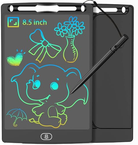 JOEAIS Tableta Escritura LCD de 8,5 Pulgadas, Tablet Dibujo Digital Pizarra Electrónica Portátil, Tableta Gráfica para Escribir a Mano, Garabatear y Dibujar, Niños y Niñas (Negro)