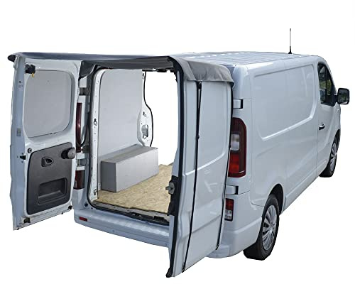 UK Custom Covers To Fit Vauxhall Vivaro (2001-2019) Tailored Rear Barn Door Awning Cover Grey - BDC507G
