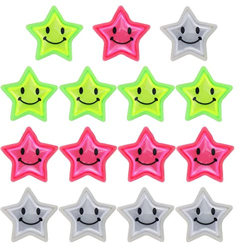UYUYong 15 Pièces Réflecteur de Rayon de vélo Star Clip de Vélo Réfléchissant pour Enfants Adulte Coloré Décorations de Pneus de Vélo -Coloré