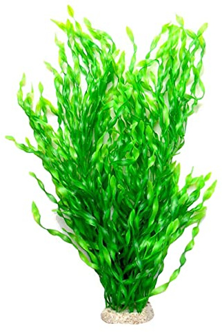 Awlstar Grande plante artificielle en plastique pour aquarium Vert 55,9 cm de haut (T0044)