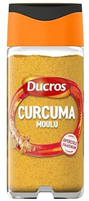 DUCROS - Le Curcuma Moulu de Qualité Supérieure en Pot 45g - Idéal pour Ajouter une Touche de Couleur et de Saveur à vos Plats - Pack de 1 - Lot De 4 - Vendu Par Lot