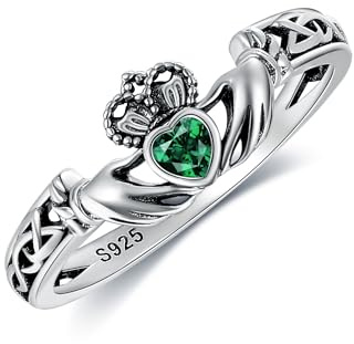 Claddagh Bagues en argent sterling 925 Claddagh Bijoux Cadeau pour femme, Nown