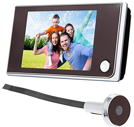 Fiorky Caméra de porte électronique numérique LCD 3,5 pouces avec visionneuse de judas à 120 degrés