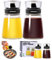 HJYDGJ 2 dispensadores de aceite rellenables, 160 ml, botella de aceite de cristal, vinagre y botellas de aceite, pulverizador de aceite para aceite comestible, recipiente de aceite de cristal,