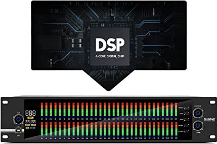 Mezclador de DJ, Ecualizador gráfico 2U, controlador de efectos equilibrado de 31 bandas, procesador mezclador Digital DJ, etapa eliminadora de retroalimentación DSP, Decks de DJ