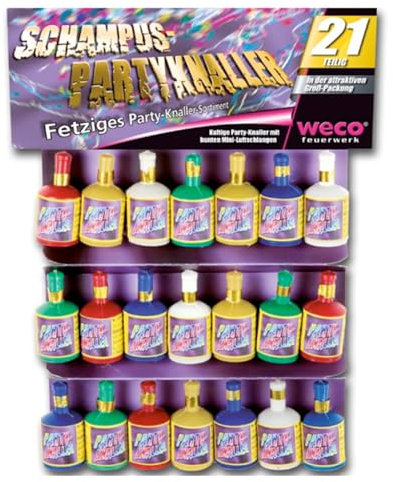 FLAME X BURN 20er Set Schampus Popper – Bunte Partyknaller für Jugendliche & Kinder, Ideal für Feiern, Geburtstage & Silvester 2026, Kategorie F1