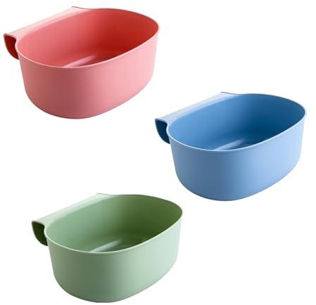 Cestini Spazzatura,3Pezzi Contenitore Per Rifiuti Da Appendere Cestino Umido Cucina Contenitore Rifiuti Da Cucina Sospesi (Blu/Verde/Rosa)