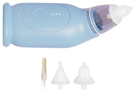 Aspiratore nasale elettrico, dispositivo di aspirazione portatile forte, 5,5 x 4,2 x 14,5 cm, per la pulizia del naso dei bambini con punta morbida sicura, strumento robusto per alleviare la