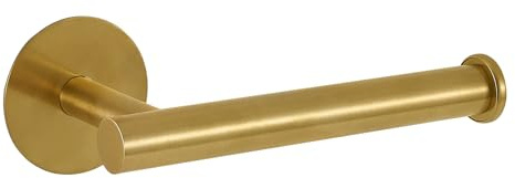 Portarrollos Autoadhesivo, Montaje Pared Sin Taladro, Acero Inoxidable Antioxidante, para Baño y RV Dorado
