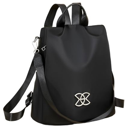 Stöldsäker axelväska – nylon 33 x 28 x 16 cm | Fritidsväska med kapacitet med justerbar rem |Vattentät axel bröst B-ag ryggsäck – pendling resande Ba-g för mellanmål böcker daglig användning