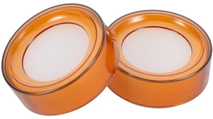 TOYANDONA Humidificateur de Doigts en Plastique Rond 2pcs Éponge Orange Facile à Nettoyer pour Compter L'argenté au Bureau Banque