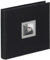 walther design Fotoalbum schwarz 26 x 26 cm Leinen mit Cover-Ausstanzung, Black and White FA-209-B