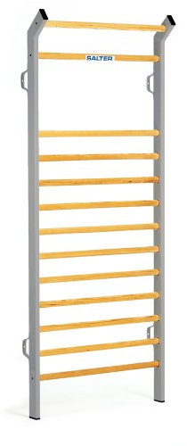 SALTER Espaldera N-370, Laterales metálicos, 13 barrotes de Madera, Resistentes y barnizados. Medidas 240x96 cm, Uso Profesional