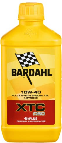 Bardahl - Olio Motore XTC C60 10W-40 per Moto 4 Tempi, Contrasta la Formazione dei Depositi Garantendo la Massima Pulizia del Motore, 100% Sintetico, 3 Litri